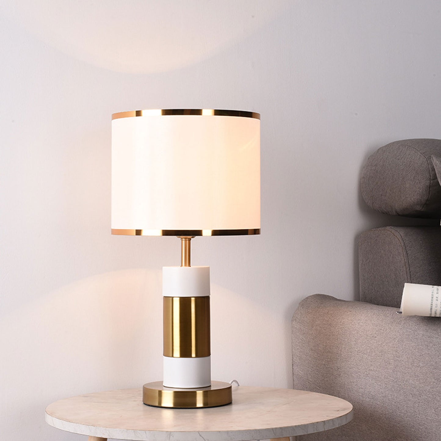 Modern Table Lamp Desk Lamp, Fabric lampshade
