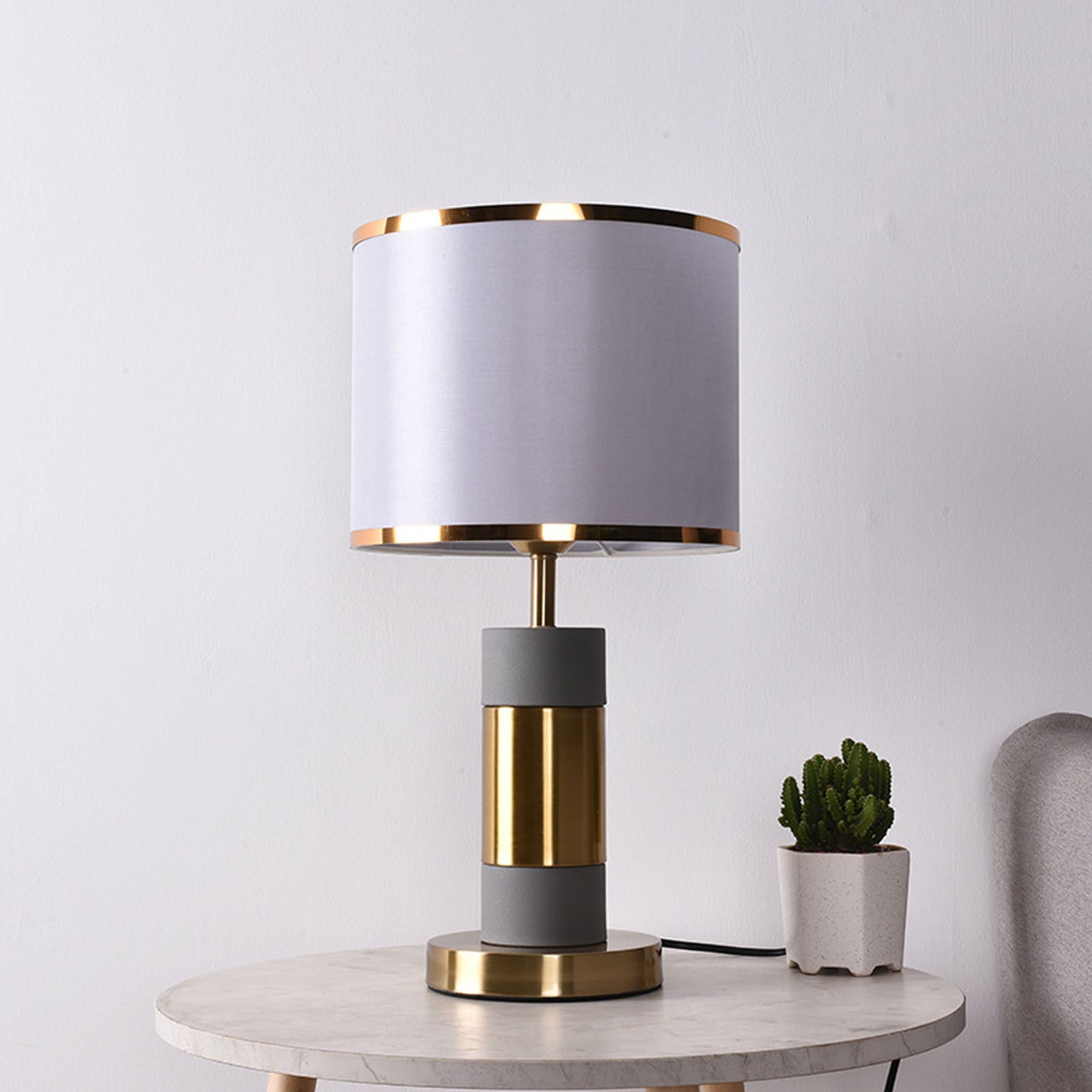 Modern Table Lamp Desk Lamp, Fabric lampshade