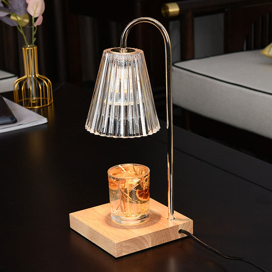 Candle Warmer Lamp with Timer Dimmer, Clear Glass Table Lamp