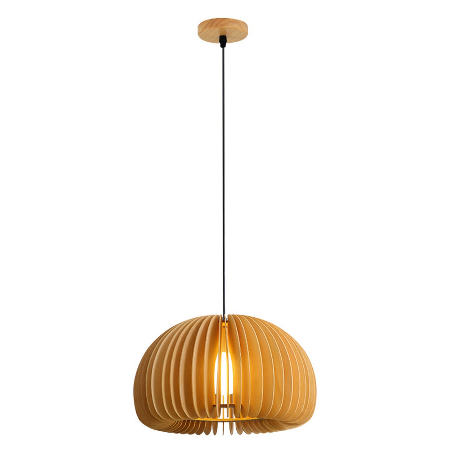 Nordic Pumpkin Wood Pendant Light(Bulb Not Included)