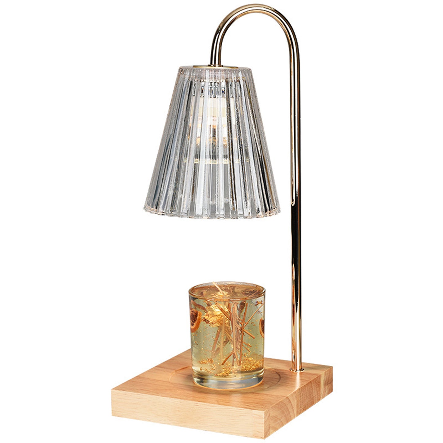 Candle Warmer Lamp with Timer Dimmer, Clear Glass Table Lamp