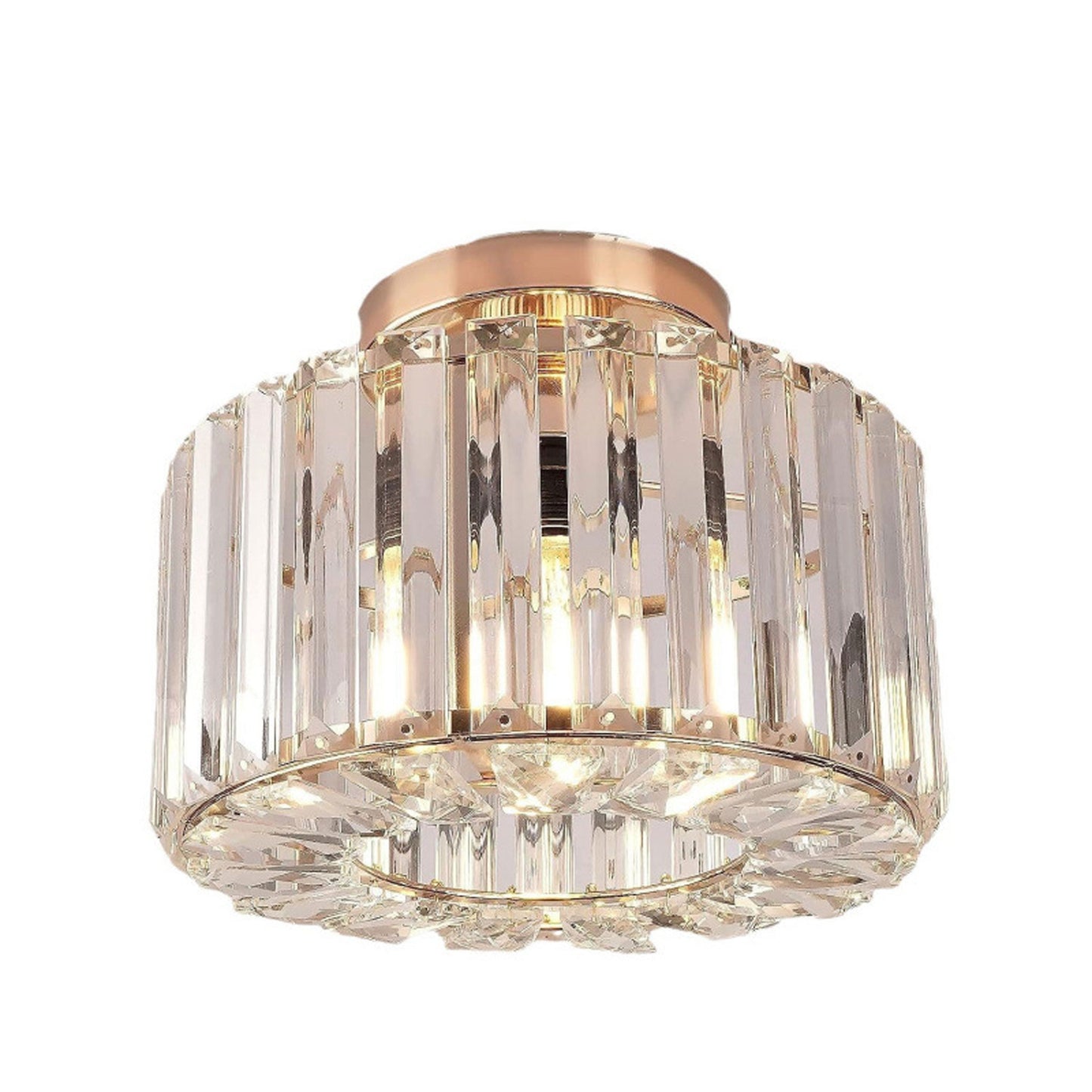 Crystal Ceiling Light for Bedroom Hallway Kitchen Bathroom,Blck(Bulb Not Included)