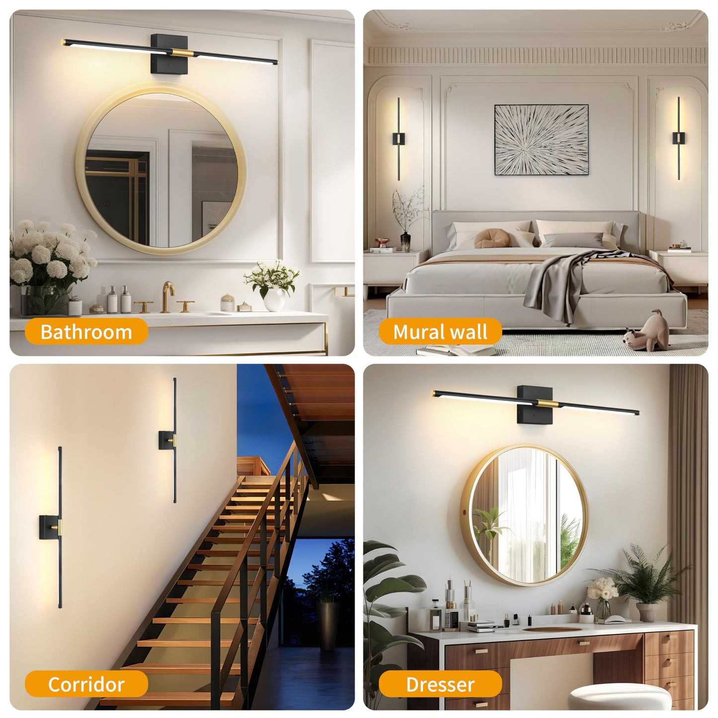 Battery Operated Wall Sconces Set of 2