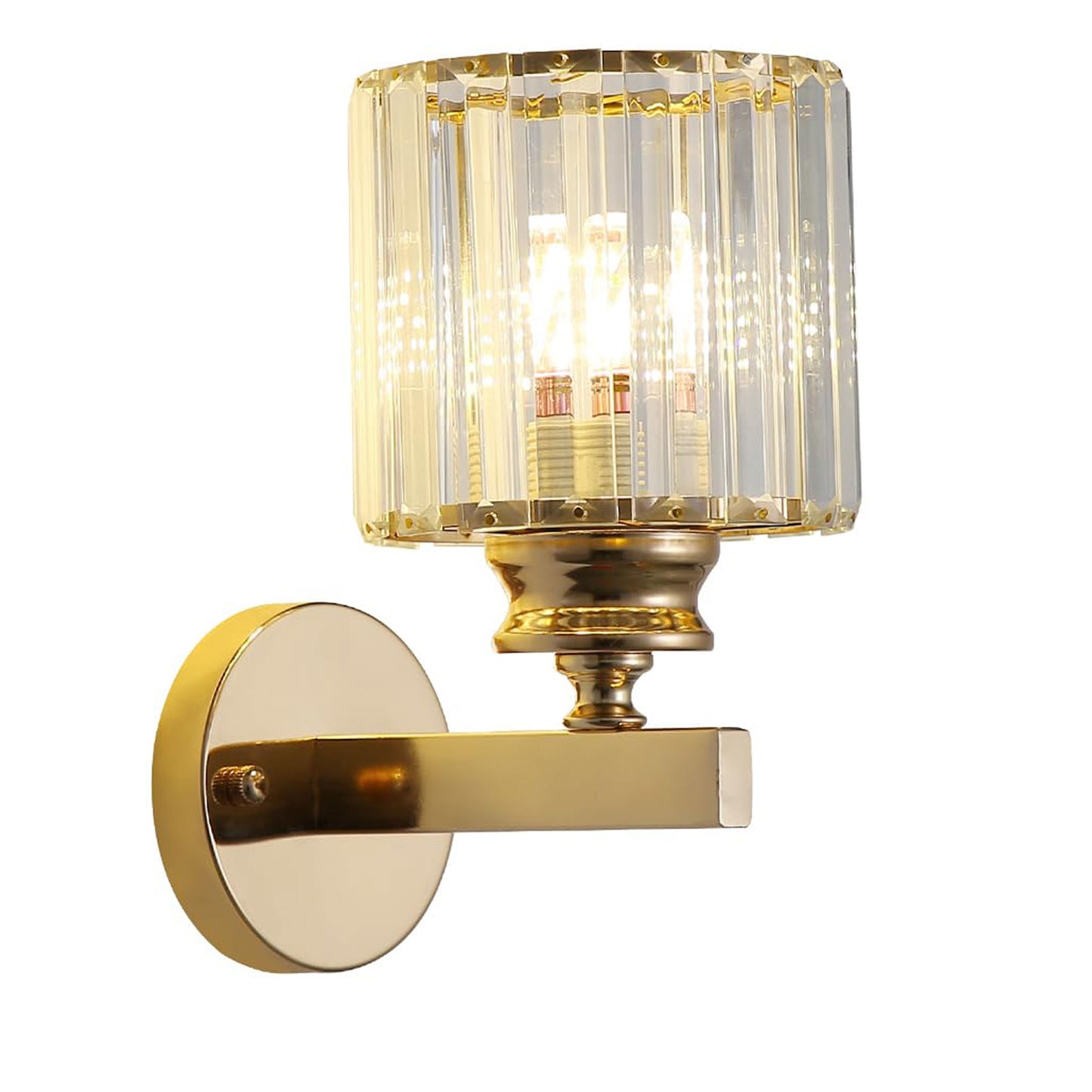 Crystal Wall Light, Blck Crystal Wall Lamp Sconce Lighting, E27