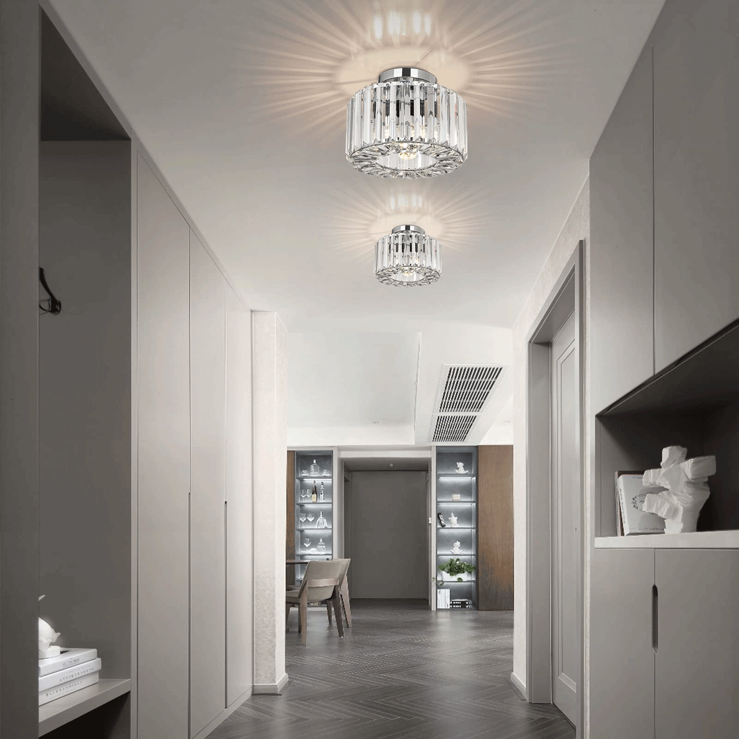 Crystal Ceiling Light(Bulb Not Included)