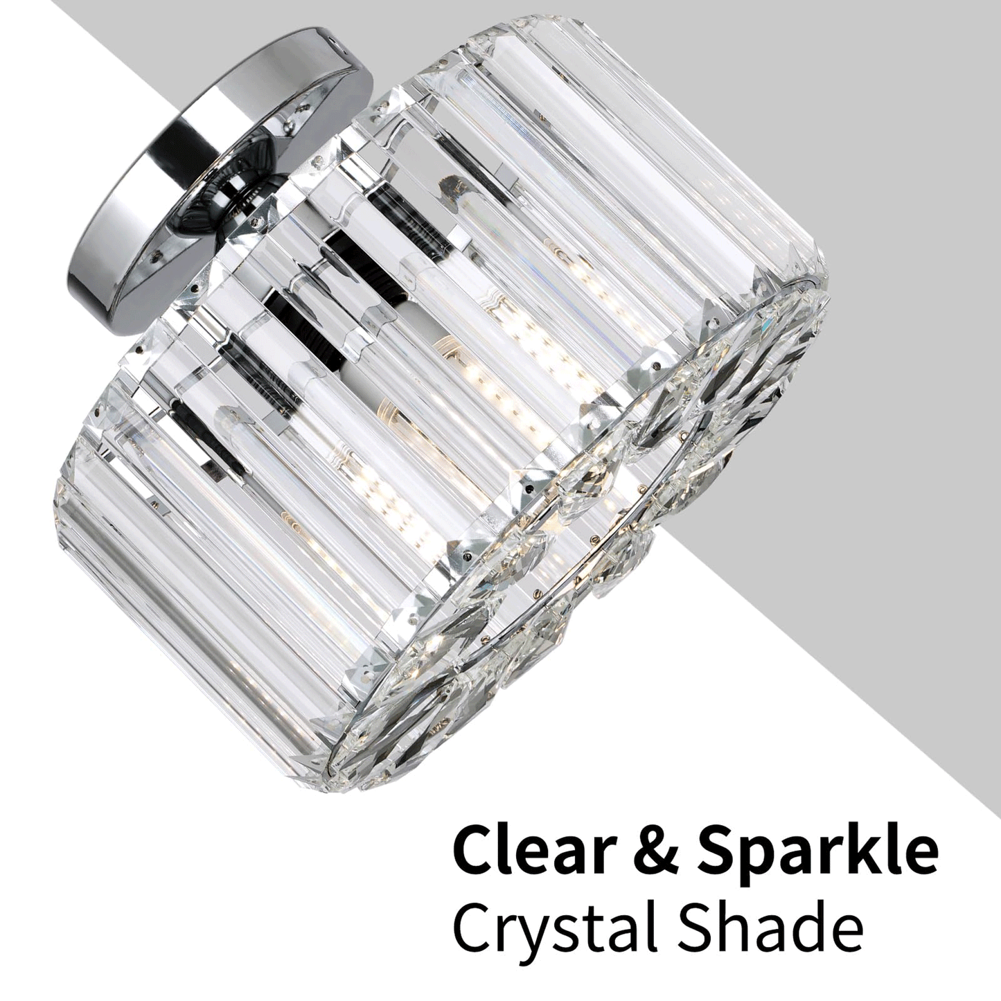 Crystal Ceiling Light(Bulb Not Included)