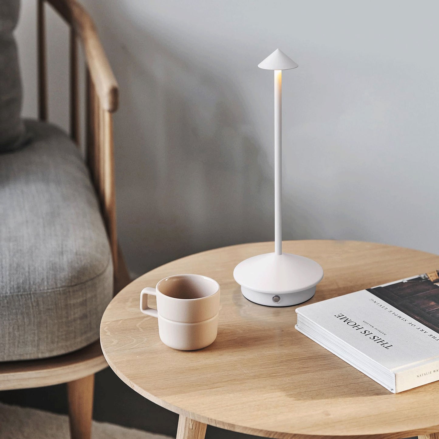LED Table Lamp Cordless Rechargeable Battery Operated Desk Lamp Lighting, White