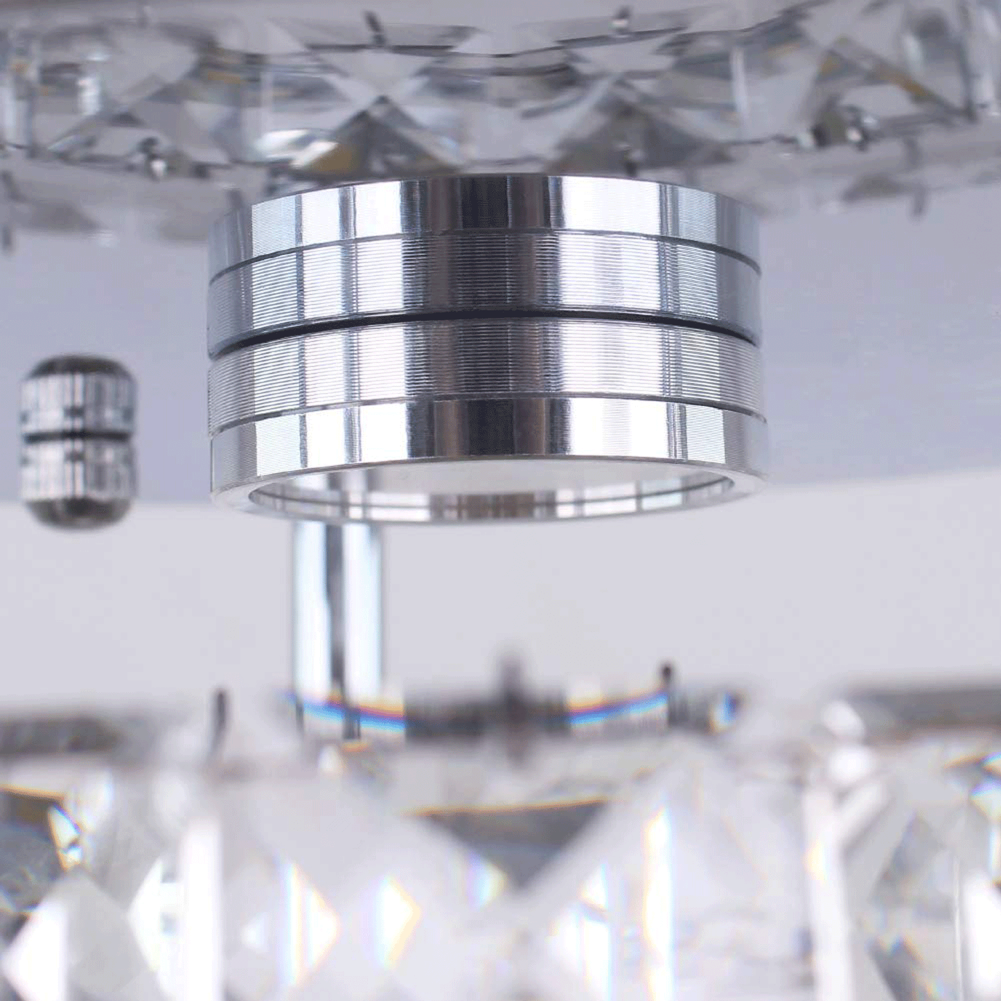 Mini Crystal Ceiling Light Led Chandelier, White Light-6500K
