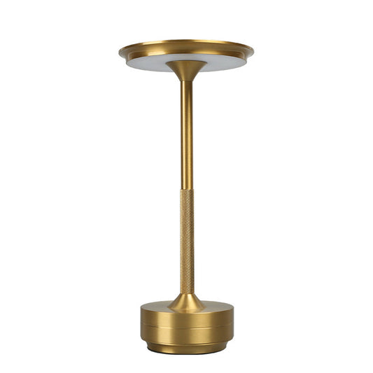 Cordless Table Lamp,Modern Wireless LED Table Lamp Rechargeable, 3 Color Stepless Dimming Night Light Touch Lamps(Gold)