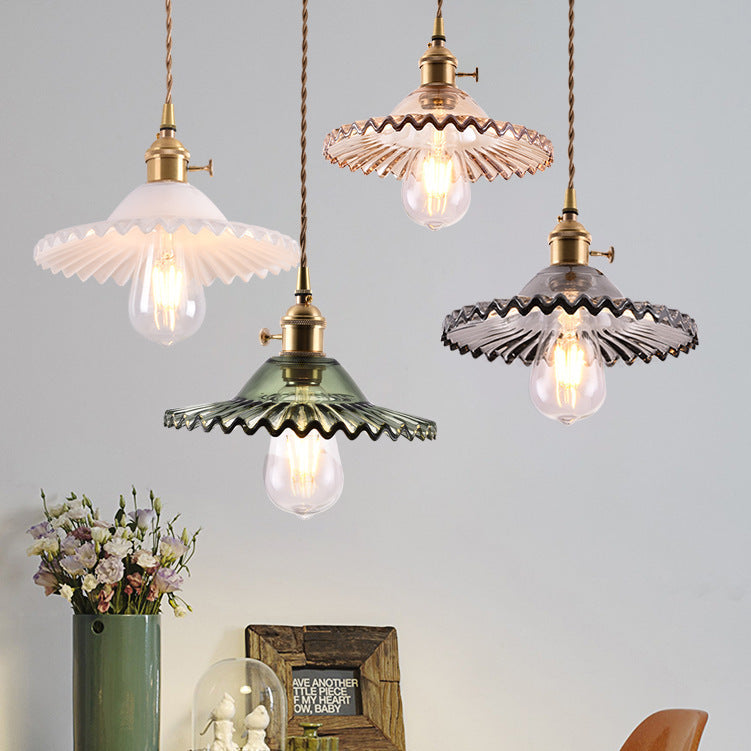 Glass Vintage Pendant Light – Adjustable Industrial Lighting