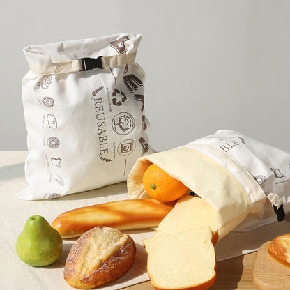 2 Pack Reusable Beeswax Bread Bag for Homemade, Cotton Beeswax Wraps for Food