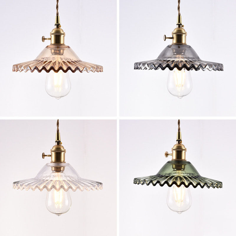 Glass Vintage Pendant Light – Adjustable Industrial Lighting