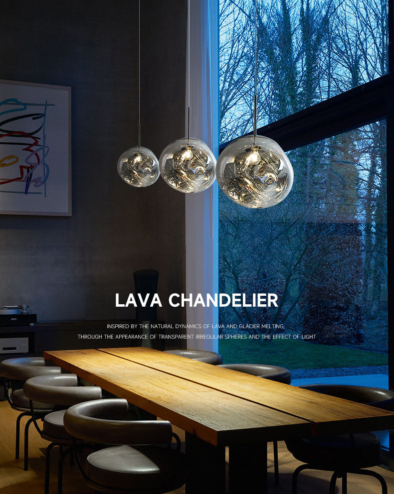 Lava Pendant Lamp - Handcrafted Acrylic Shade Chandelier (UK Stock)