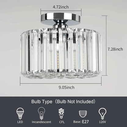 Crystal Ceiling Light(Bulb Not Included)