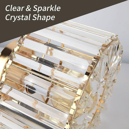 Crystal Ceiling Light Champagne Gold LED Ceiling Lighting(Bulb Not Included)
