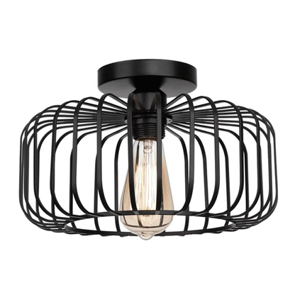 Black Modern Chandeliers Ceiling Light,Metal Cage Light Fixtures for Living Room,Kitchen,Dining Room,Bedroom(Bulb Not Included)
