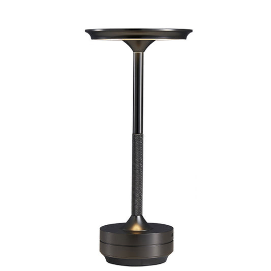 LED Cordless Table Lamp,Modern Wireless Table Lamp Rechargeable, 3 Color Stepless Dimming Night Light Touch Lamps(Black)