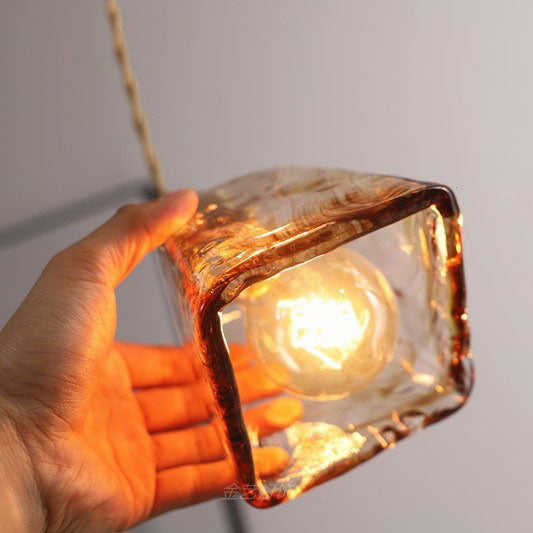 Handblown Victorian-Style Glass Pendant Light – Recycled Glass & Brass Finishes