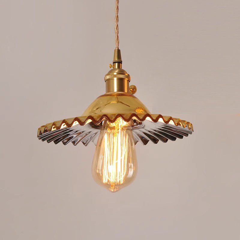 Glass Vintage Pendant Light – Adjustable Industrial Lighting