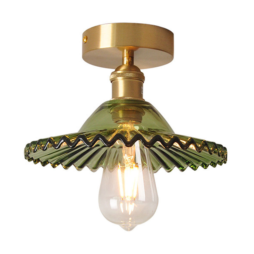 Glass Ceiling Light Fixture Ceiling-Mounted Chandelier