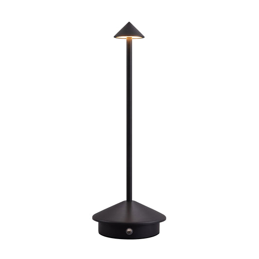 Cordless Table Lamp Rechargeable Battery Operated Lighting, Black