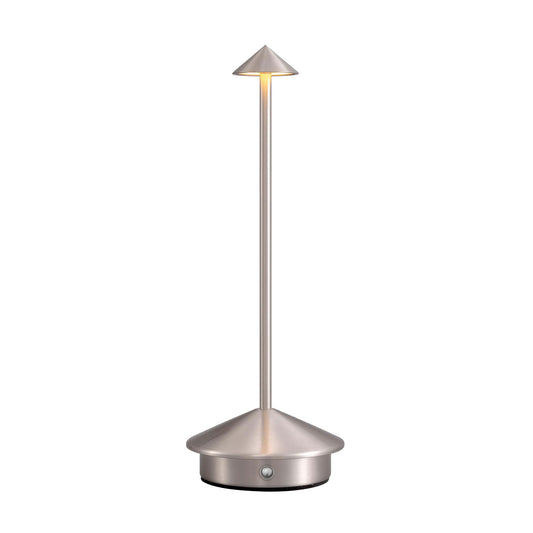 LED Cordless Table Lamp - Rechargeable Battery Operated Desk Lamp Lighting, Silver