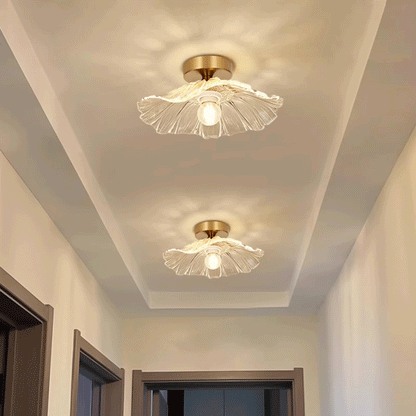 Flush Mount Glass Ceiling Light Lighting Fixture(Bulb Not Included)