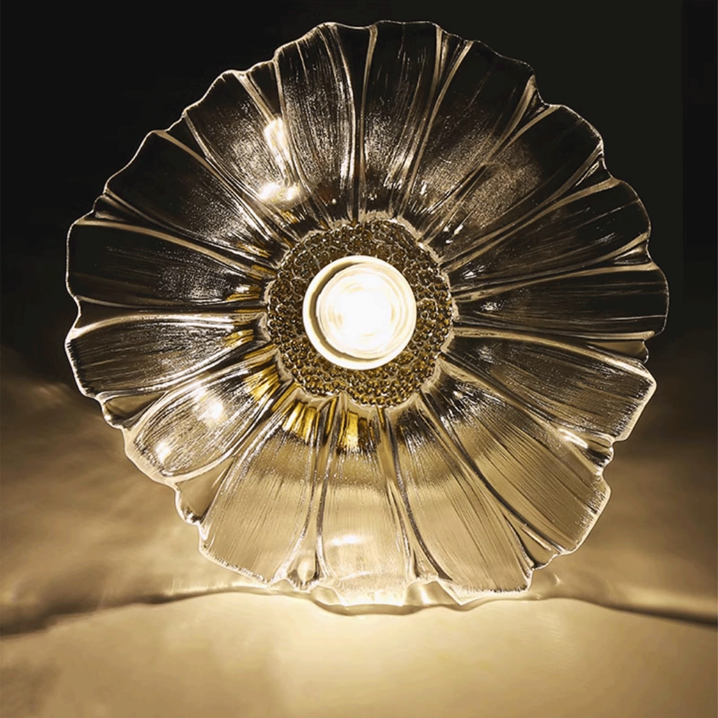 Flush Mount Glass Ceiling Light Lighting Fixture(Bulb Not Included)
