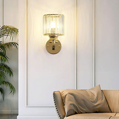 Crystal Wall Light Sconce, E27 Gold Crystal Wall Lamp