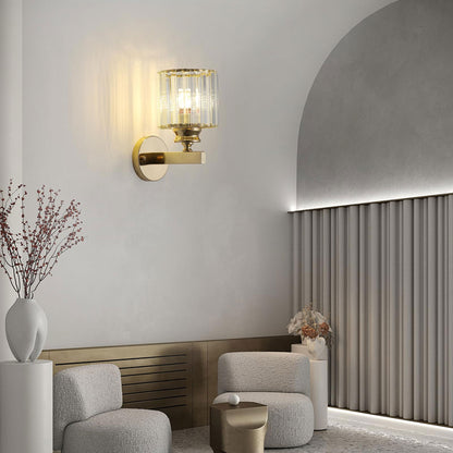 Crystal Wall Light Sconce, E27 Gold Crystal Wall Lamp